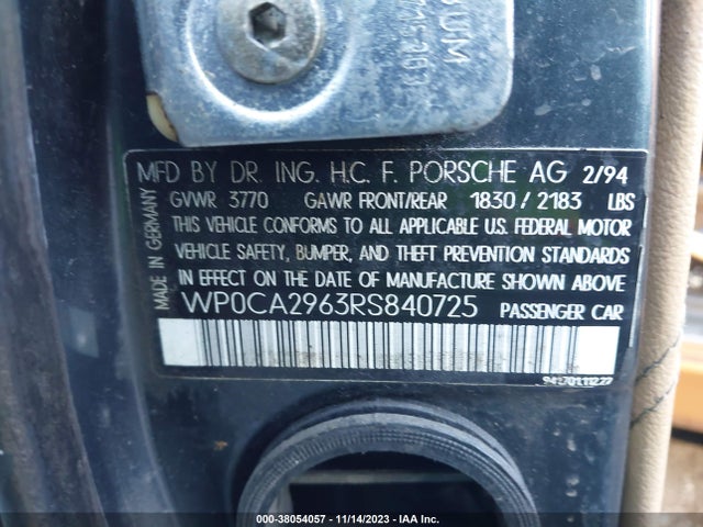 1994 PORSCHE 968 WP0CA2963RS840725 Photo 8