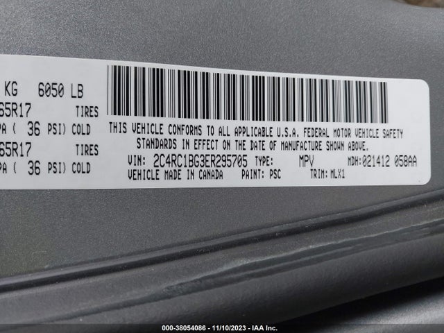 2014 CHRYSLER TOWN & COUNTRY TOURING VIN: 2C4RC1BG3ER295705