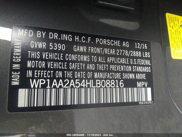 2017 PORSCHE MACAN WP1AA2A54HLB08816 Photo 8