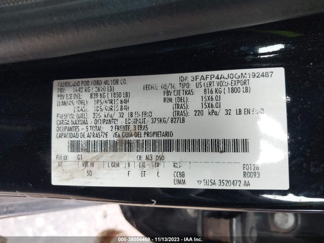 Ford FIESTA S 2016 3FAFP4AJ0GM192487 Image 9
