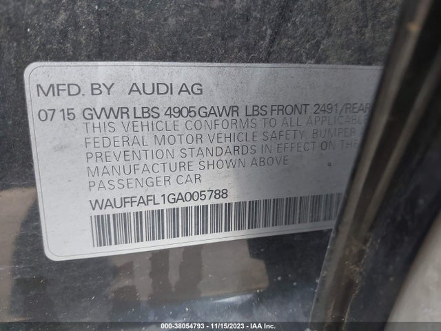 Audi A4 2.0t Premium 2016 WAUFFAFL1GA005788 Image 9