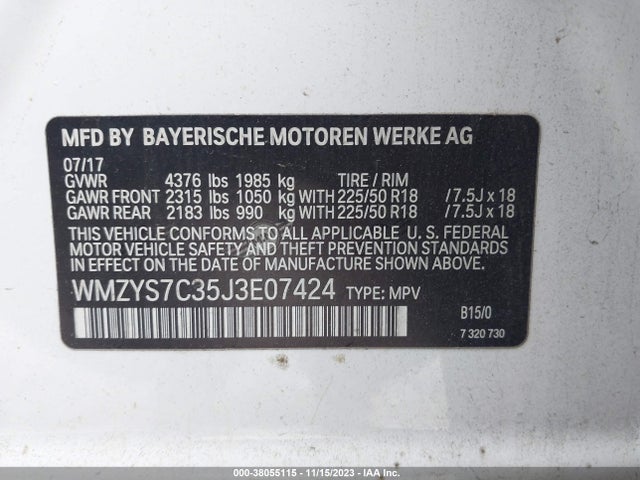 2018 MINI COUNTRYMAN WMZYS7C35J3E07424 Photo 8