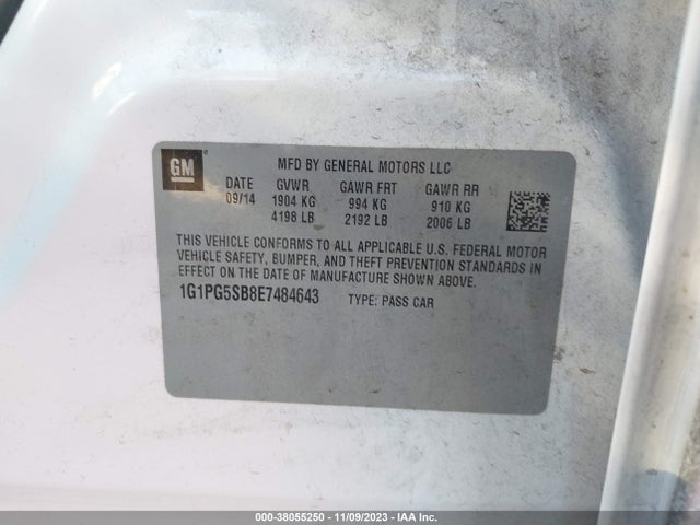 Chevrolet CRUZE LTZ 2014 1G1PG5SB8E7484643 Image 9