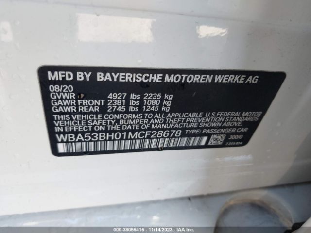 WBA53BH01MCF28678 BMW 5 Series 530i