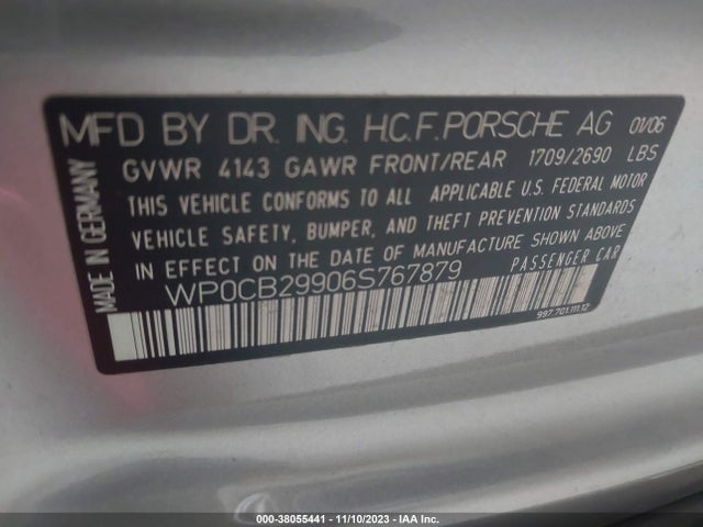 2006 PORSCHE 911 WP0CB29906S767879 Photo 8