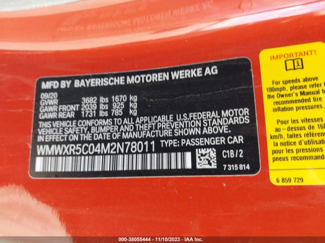 2021 MINI HARDTOP WMWXR5C04M2N78011 Photo 8