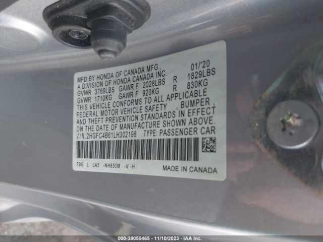 2HGFC4B61LH302196 Honda Civic Coupe Lx
