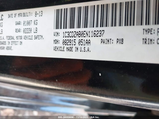 Dodge AVENGER SE 2014 1C3CDZAB0EN116237 Image 9
