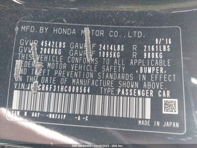 JHMCR6F31HC009564 Honda ACCORD HYBRID