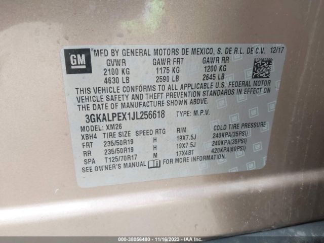 3GKALPEX1JL256618 GMC Terrain Slt