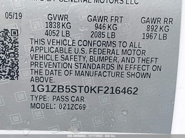 Chevrolet Malibu 1ls 2019 1G1ZB5ST0KF216462 Image 9