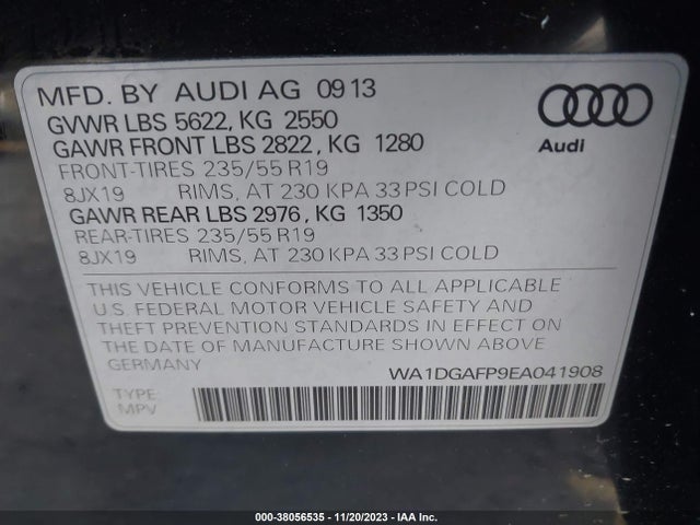 WA1DGAFP9EA041908 Audi Q5 3.0t Premium Plus