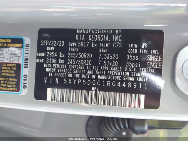 5XYP5DGC1RG448911 KIA Telluride Sx Prestige X-line
