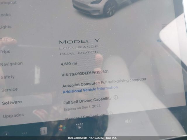 7SAYGDEE6PA152631 Tesla Model Y Awd/long Range Dual Motor All-wheel Drive