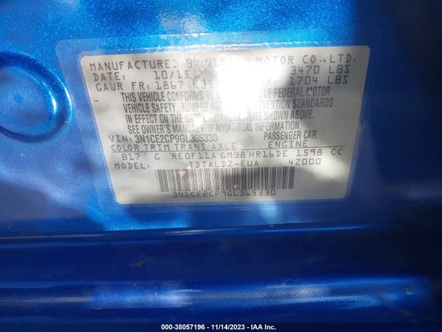 Nissan Versa Note S Plus/sv/sr/s (sr)/sl 2016 3N1CE2CP9GL365330 Image 9