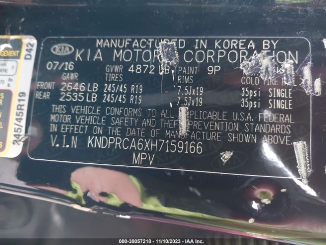 KNDPRCA6XH7159166 KIA Sportage Sx Turbo