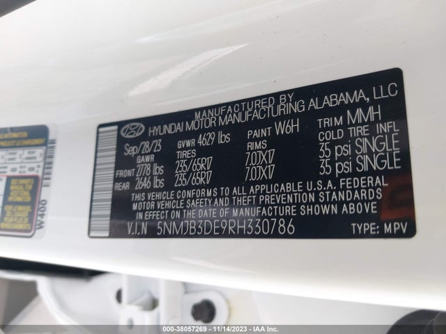 Hyundai TUCSON SEL 2024 5NMJB3DE9RH330786 Image 9