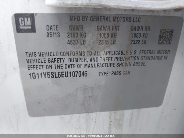 Chevrolet Impala 1ls 2014 1G11Y5SL6EU107046 Image 9