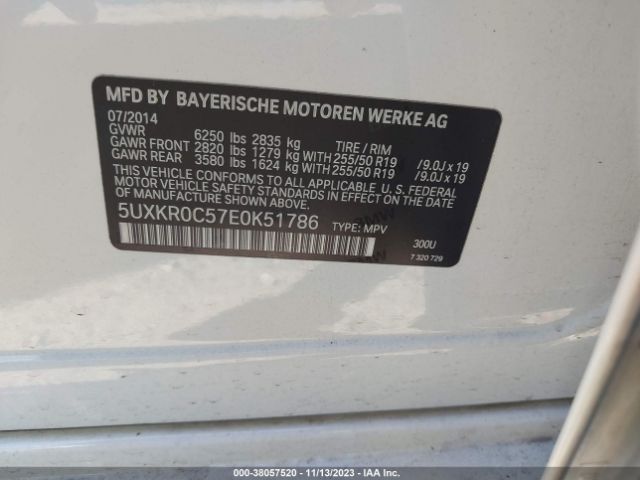 5UXKR0C57E0K51786 BMW X5 Xdrive35i