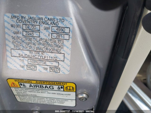 2000 JAGUAR XJ8 SAJDA24C7YLF11170 Photo 8