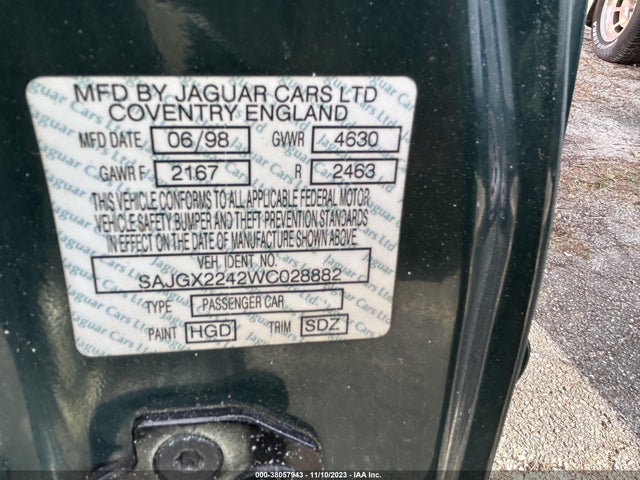 1998 JAGUAR XK8 SAJGX2242WC028882 Photo 8