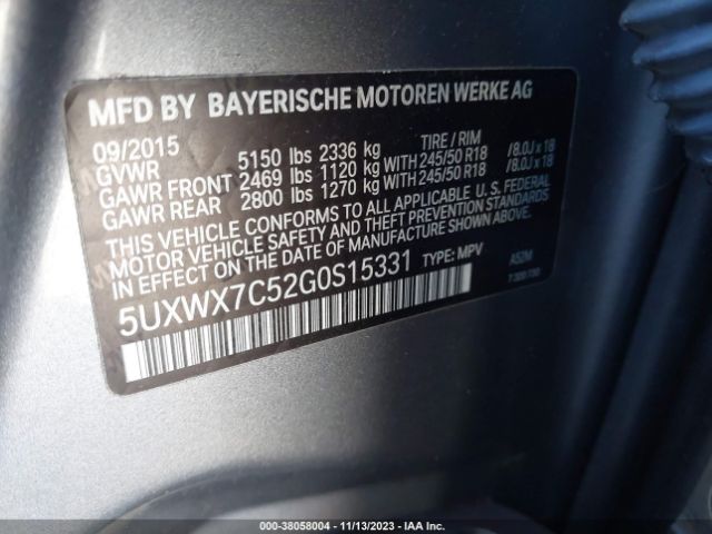 5UXWX7C52G0S15331 BMW X3 Xdrive35i