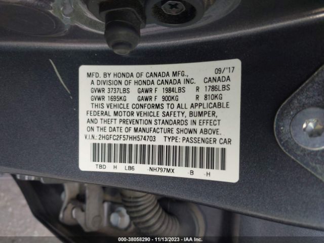 2HGFC2F57HH574703 Honda Civic Sedan Lx