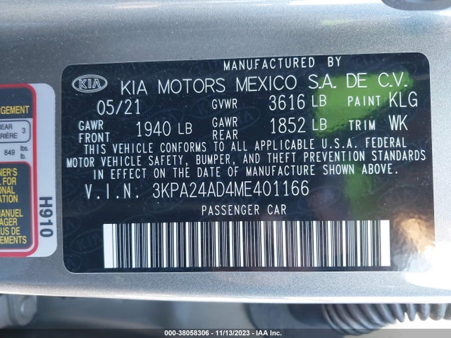 KIA gamma ii 2021 3KPA24AD4ME401166 Image 25