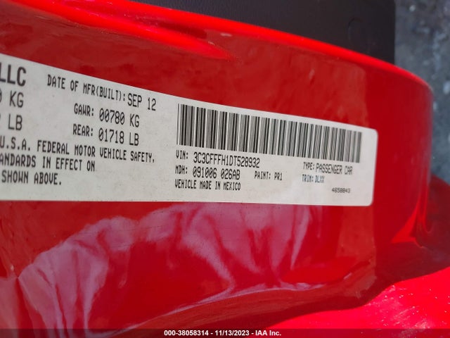 2013 FIAT 500 3C3CFFFH1DT528932 Photo 8