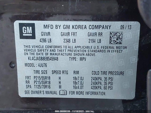 Buick Encore 2014 KL4CJASB8EB545948 Image 9