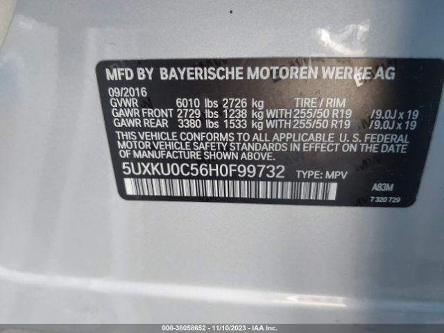 5UXKU0C56H0F99732 BMW X6 Sdrive35i