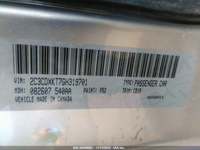 Dodge Charger Police 2016 2C3CDXKT7GH319701 Image 9