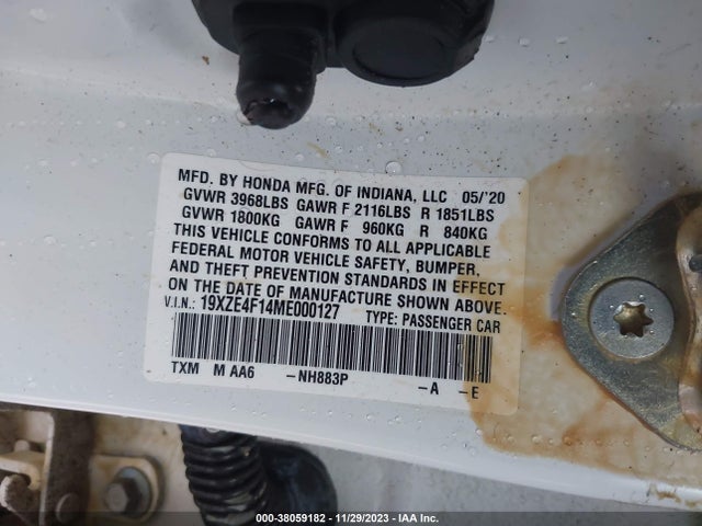 Honda Insight Lx 2021 19XZE4F14ME000127 Image 21
