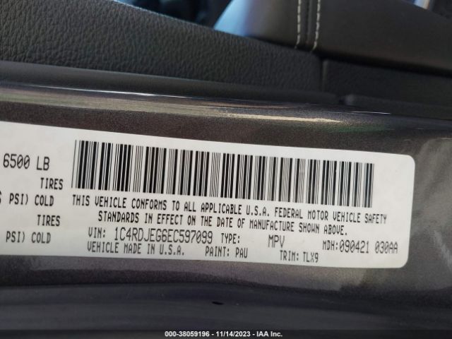 1C4RDJEG6EC597099 Dodge Durango Citadel