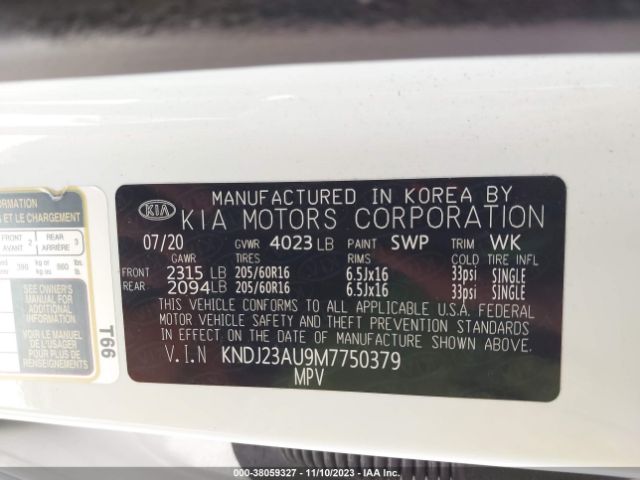KNDJ23AU9M7750379 KIA SOUL S
