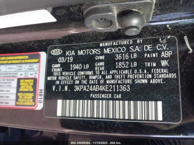 3KPA24AB4KE211363 KIA RIO LX