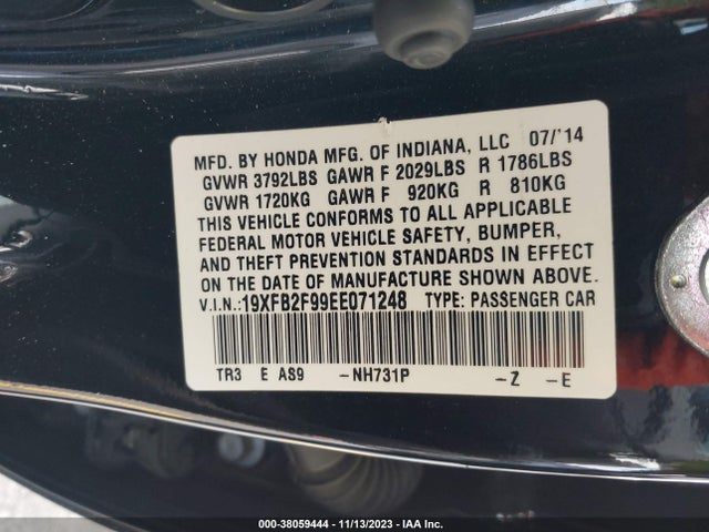 Honda Civic Ex-l 2014 19XFB2F99EE071248 Image 9