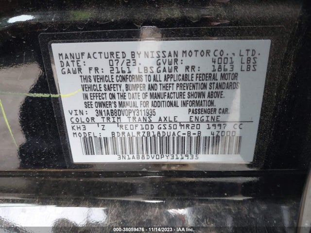 Nissan Sentra Sr Xtronic Cvt 2023 3N1AB8DV0PY311935 Image 9