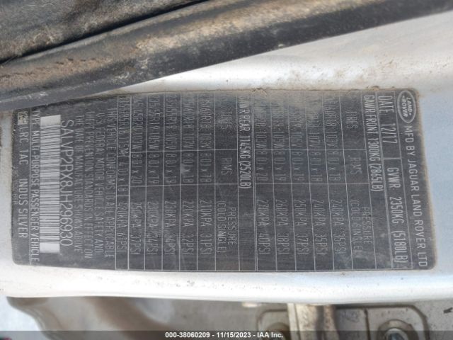 SALVP2RX8JH296930 Land Rover Range Rover Evoque Se/se Premium