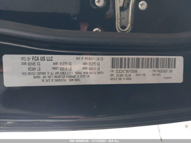 Dodge Charger R/t Rwd 2019 2C3CDXCT9KH739208 Image 9