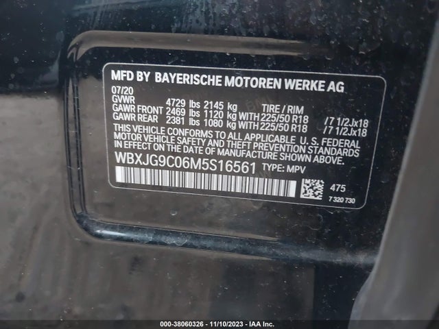 BMW X1 Xdrive28i 2021 WBXJG9C06M5S16561 Image 9