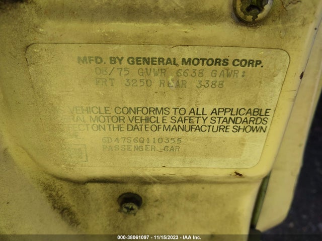 1976 CADILLAC DEVILLE 6D4756Q110355     Photo 8