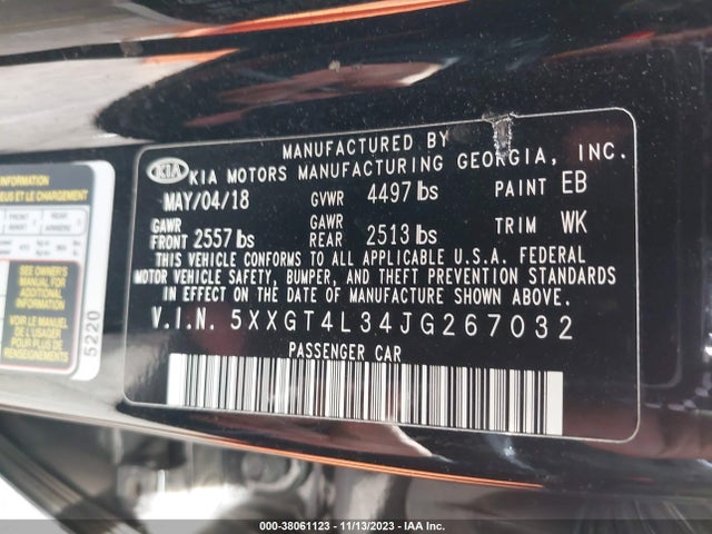 KIA Optima Lx 2018 5XXGT4L34JG267032 Image 9