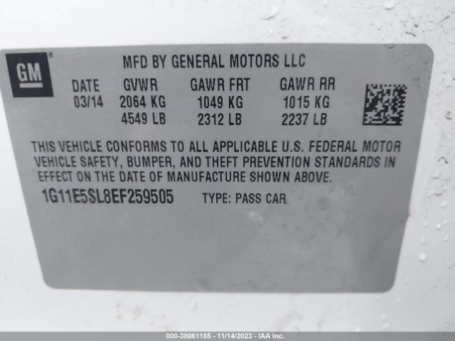 1G11E5SL8EF259505 Chevrolet MALIBU 2LT