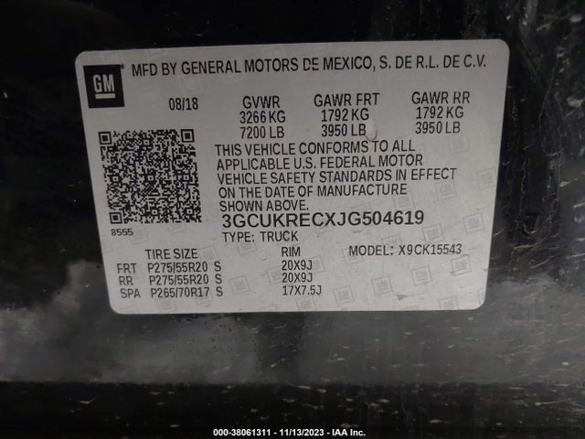 Chevrolet Silverado 1500 2lt 2018 3GCUKRECXJG504619 Image 9