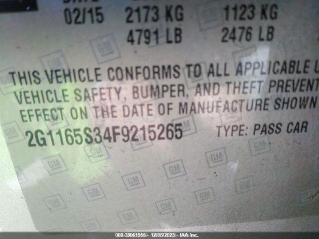 2G1165S34F9215265 Chevrolet IMPALA 2LZ