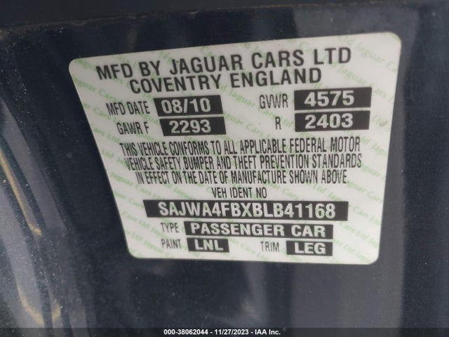 2011 JAGUAR XK SAJWA4FBXBLB41168 Photo 8