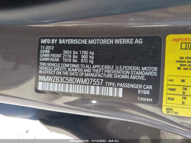 2013 MINI COUNTRYMAN WMWZB3C58DWM07557 Photo 8