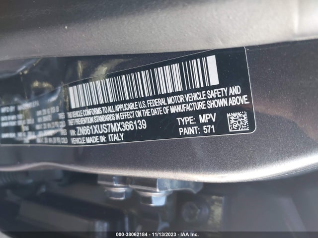 2021 MASERATI LEVANTE GRANSPORT VIN: ZN661XUS7MX366139