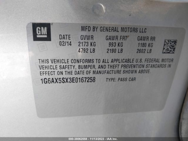 1G6AX5SX3E0167258 Cadillac CTS LUXURY